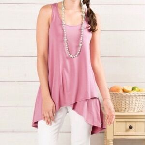 Matida Jane Secret Garden Top Tunic Size  Pink Sleeveless NEW